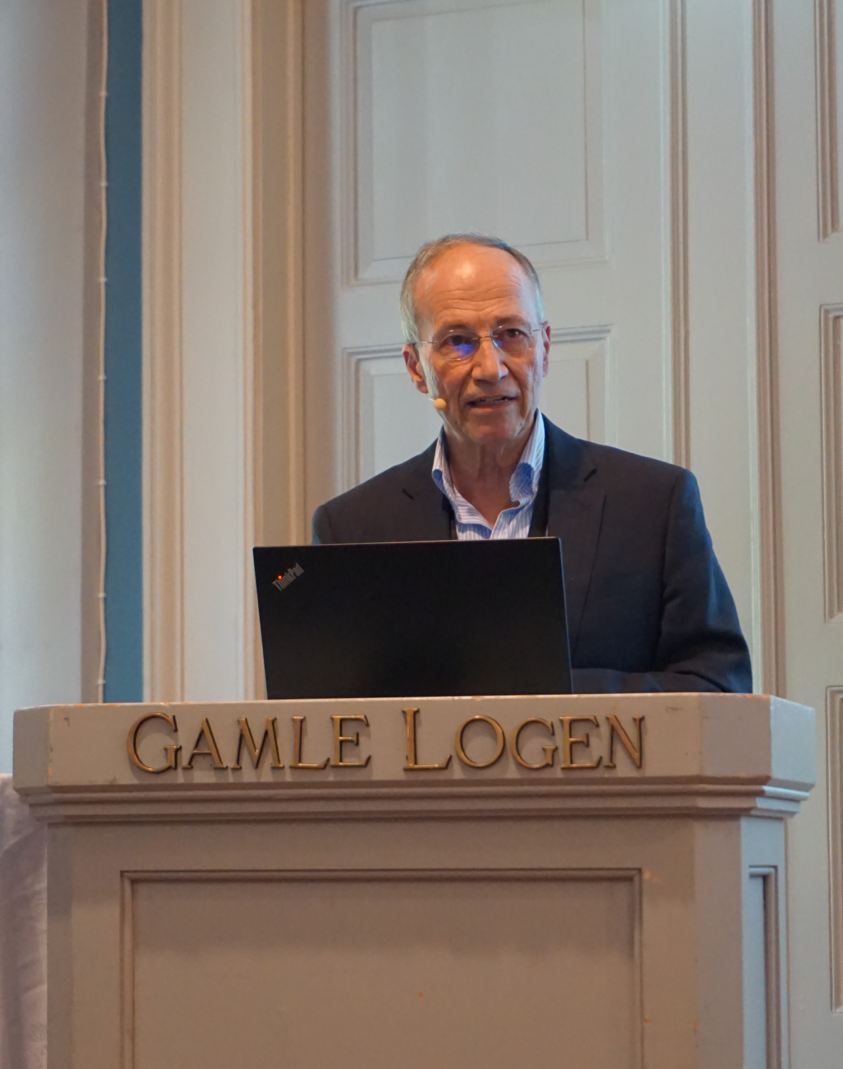 A man standing at a podium