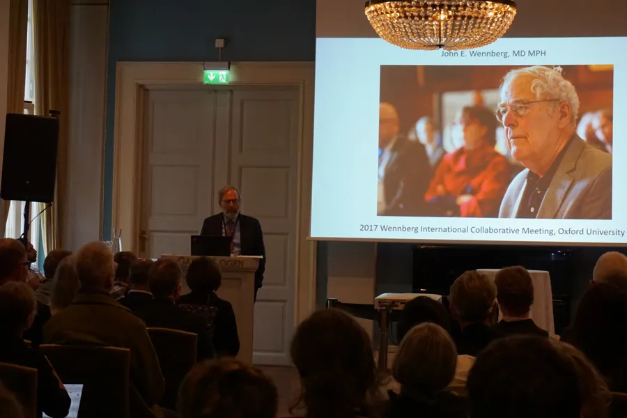 A person giving a presentation