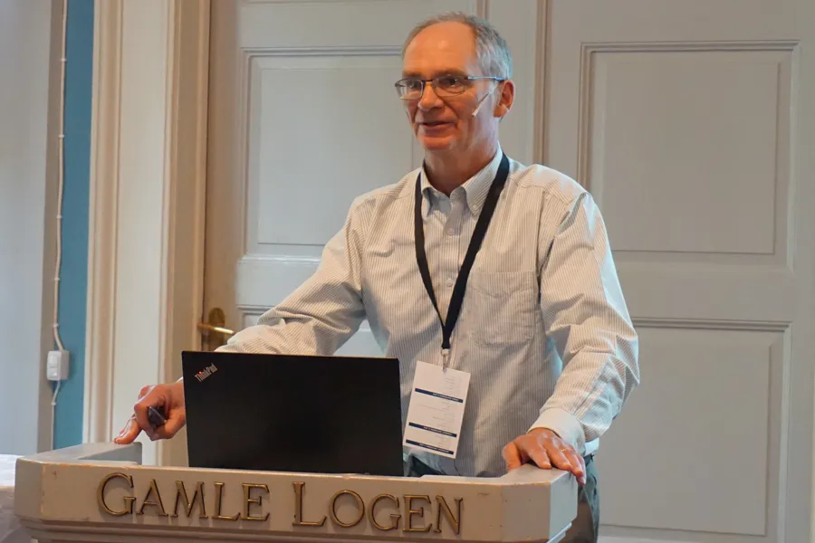 A man standing at a podium