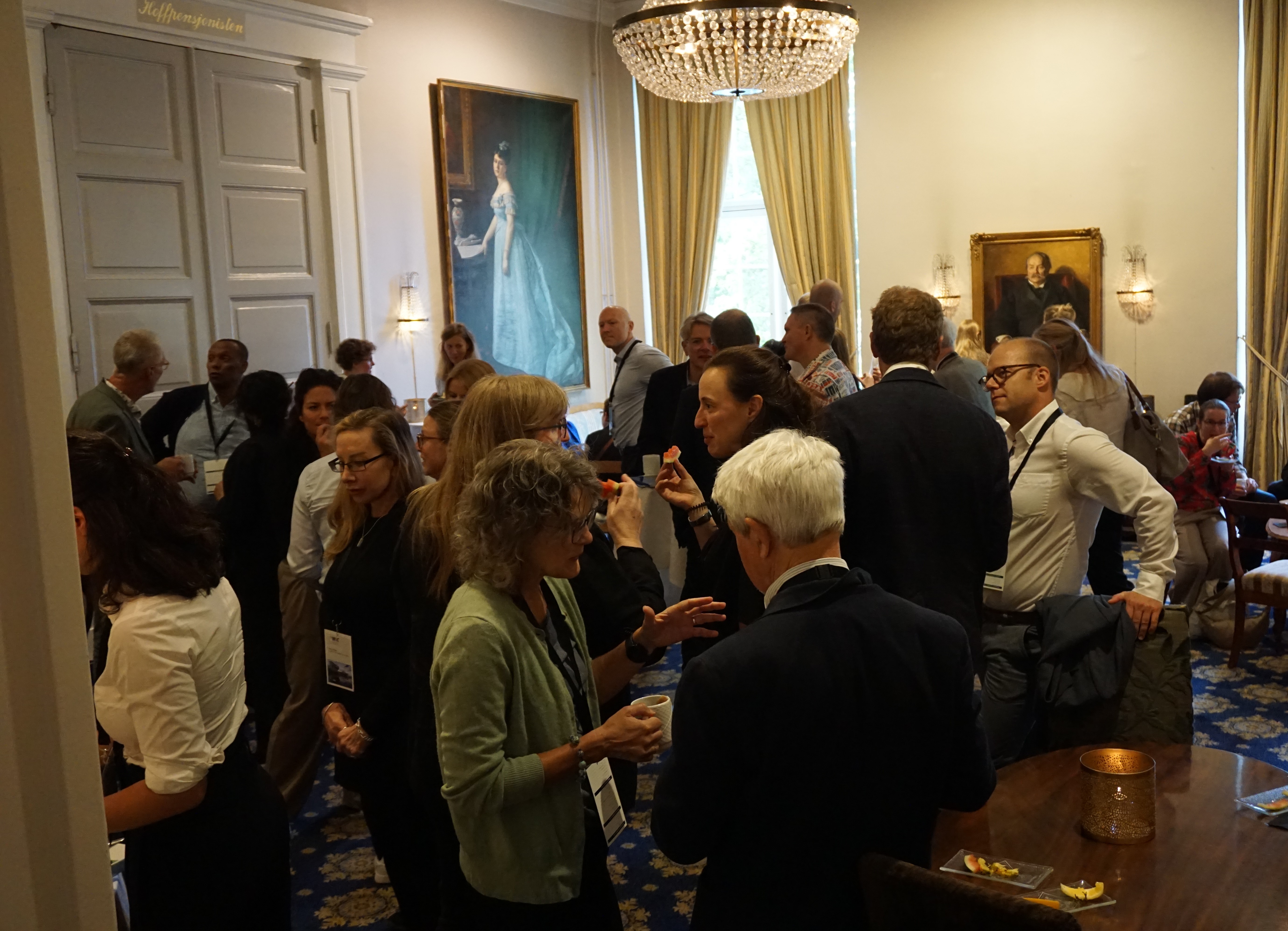 A group of people in a room