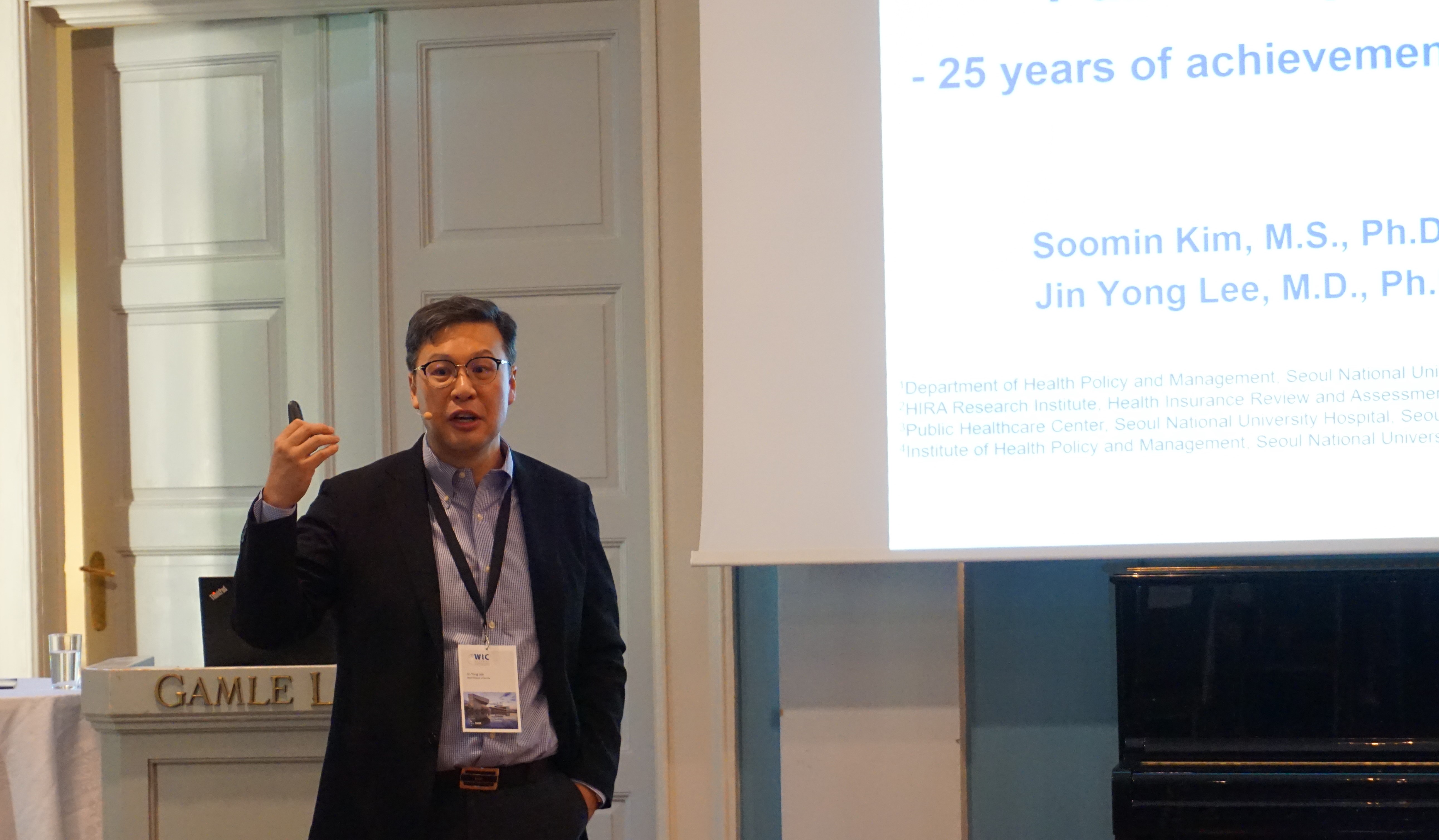 A man giving a presentation