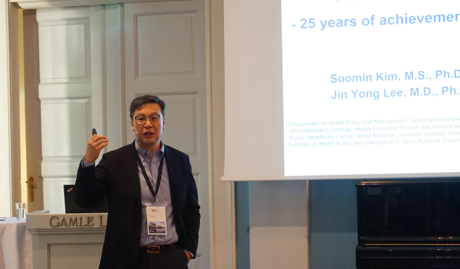 A man giving a presentation