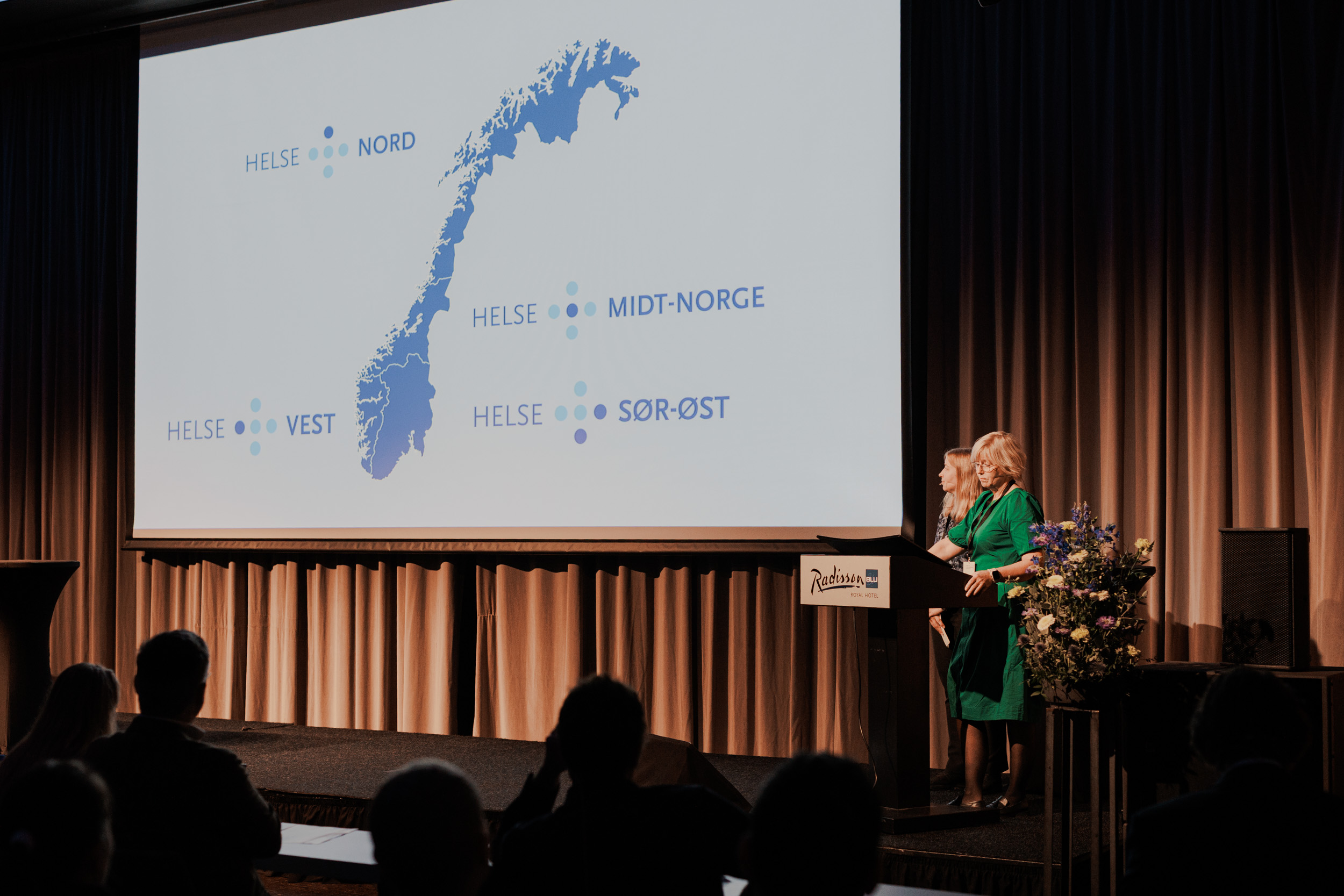 En person som holder en presentasjon