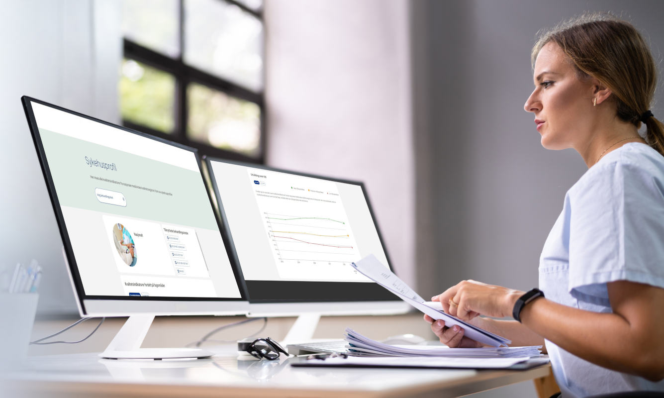 A person working on the laptop