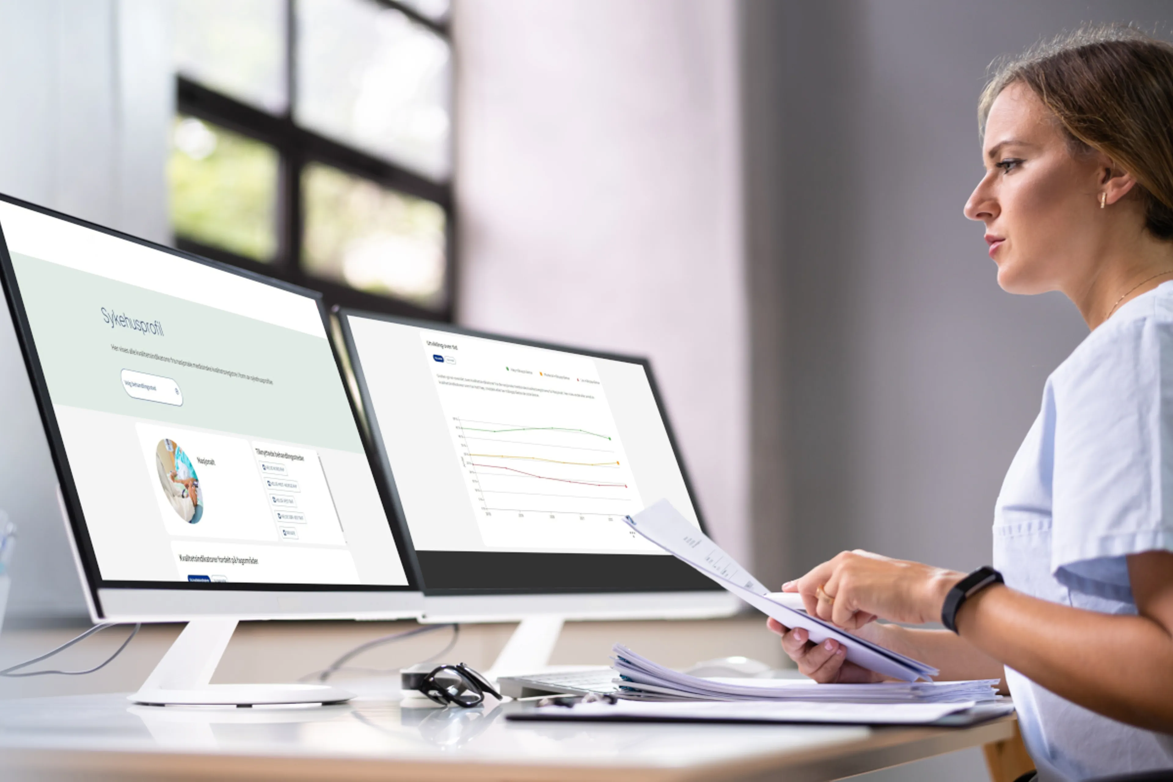 A person working on the laptop